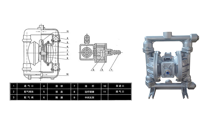 隔膜泵(內含隔膜片)設備產品與結構圖