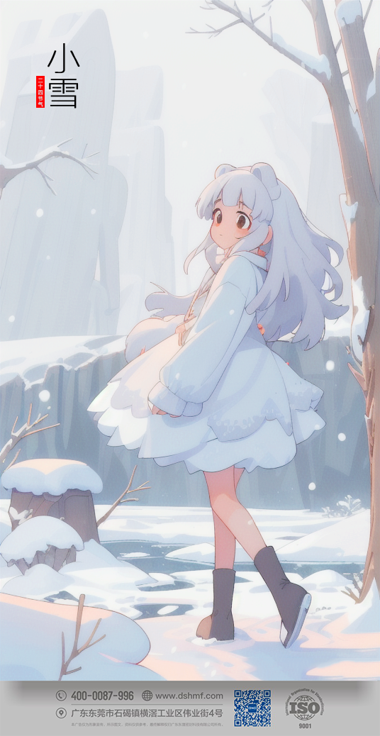 2023年小雪節氣人物風景海報 (1)